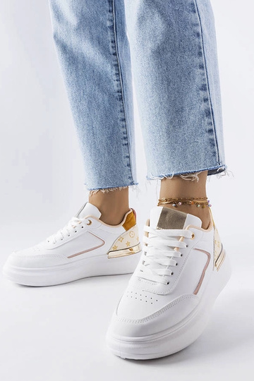 Hvide sneakers med beige indlæg Margarita 2