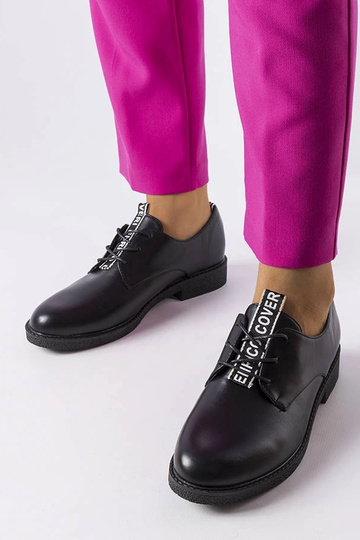 Sorte Edmonton-sko med snøre 2