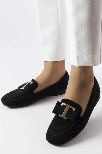 Zwarte "Adélaïde" schoenen van kunstsuède 2