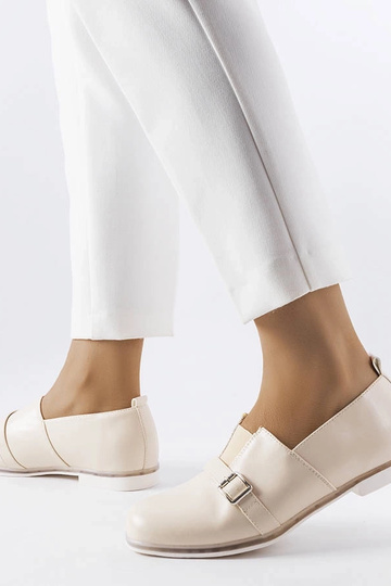 Zandkleurige schoenen met leren binnenzool, „Felosa" 2