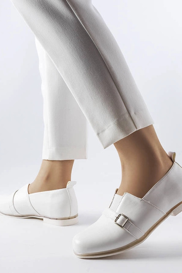 Witte schoenen met leren binnenzool, „Felosa" 2