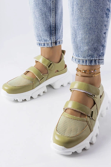 Grønne sneakers med massiv... 2