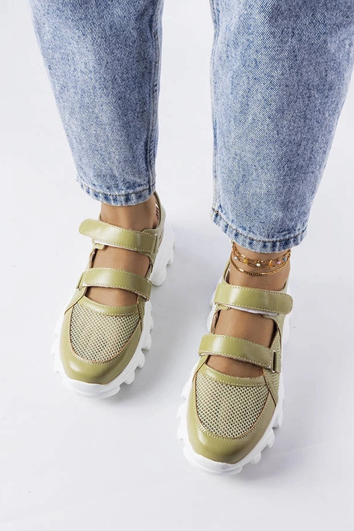 Grønne sneakers med massiv Djurs sål Grønne sneakers med massiv Djurs sål