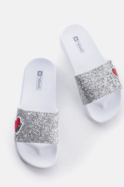 Boncoeur grå glitter børneflip-flops Boncoeur grå glitter børneflip-flops