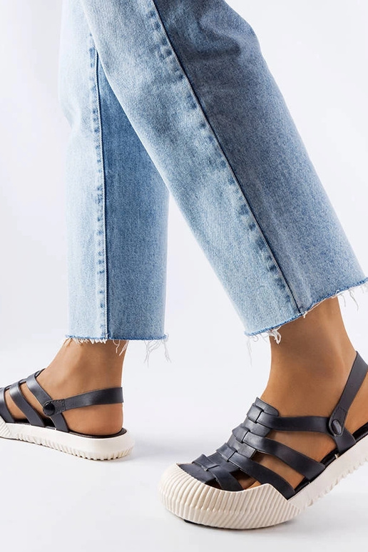 Sorte gummi Canton sandaler