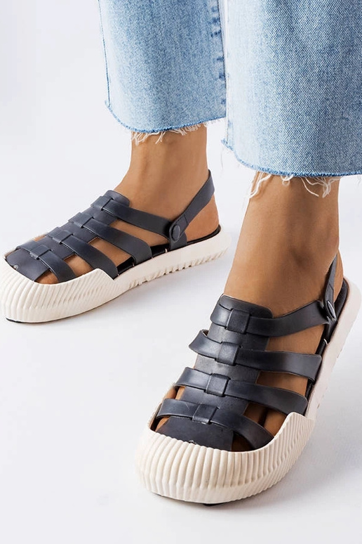 Sorte gummi Canton sandaler