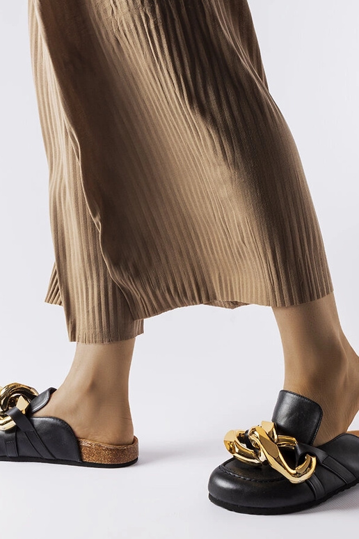 Sort Christelle Chain Flip Flops