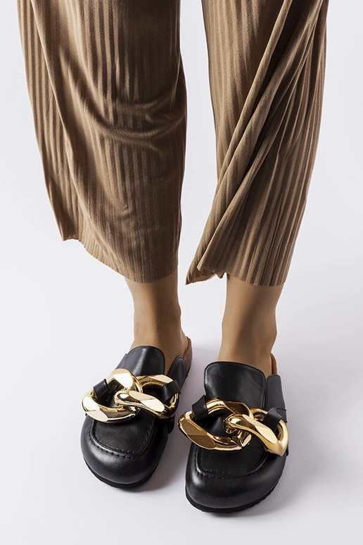 Sort Christelle Chain Flip Flops