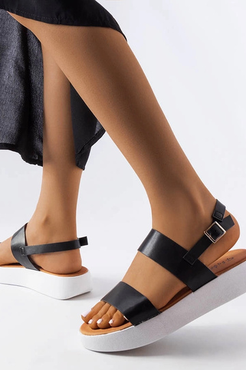 Sorte Isaac Platformsandaler