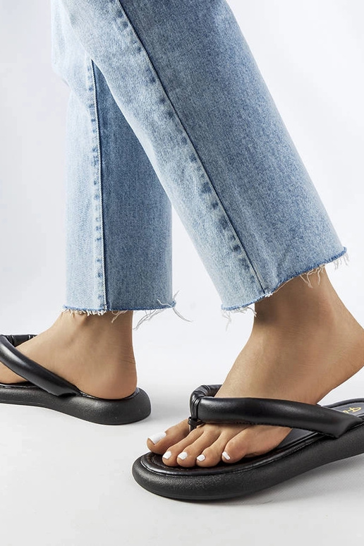 Sorte chunky Smithfield flip-flops