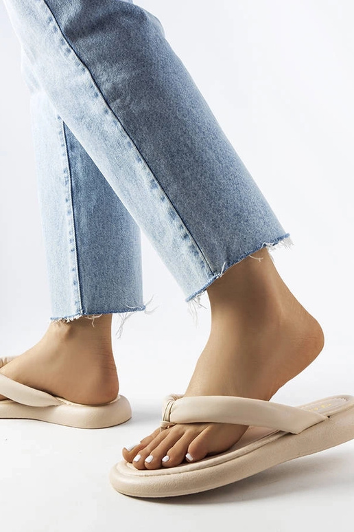 Beige tykke Smithfield flip-flops