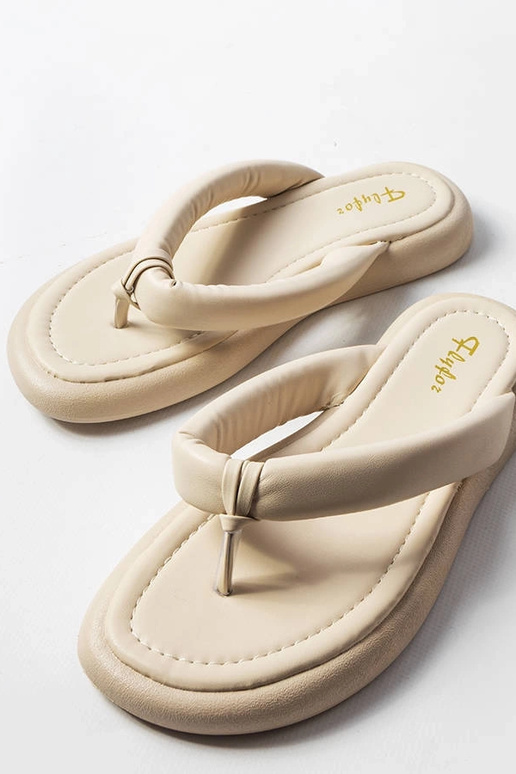 Beige tykke Smithfield flip-flops