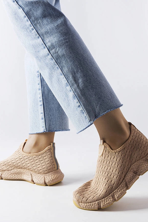 Beige sportssneakers Obenor slip-on Beige sportssneakers Obenor slip-on