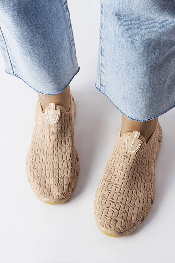 Beige sportssneakers Obenor slip-on 2