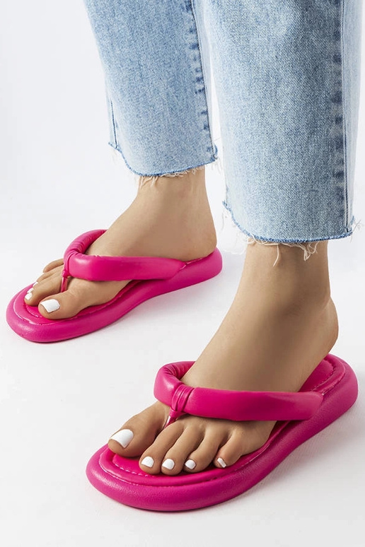 Pink chunky Smithfield flip-flops