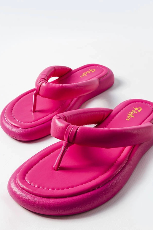 Pink chunky Smithfield flip-flops