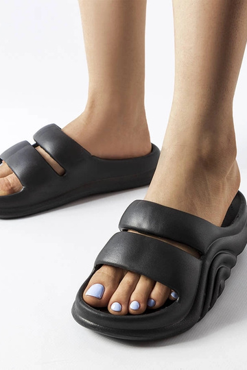 Geneve flip-flops i sort gummi 2