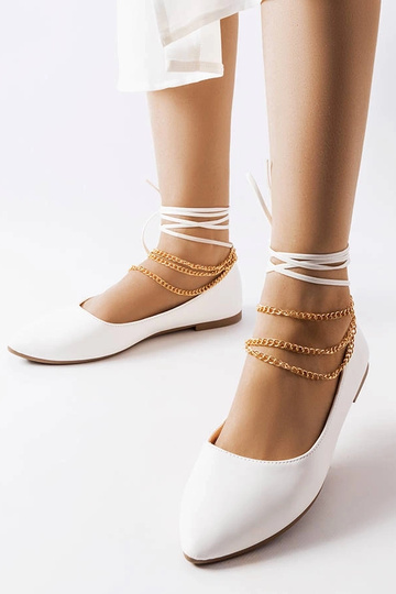 Hvide ballerinaer med...