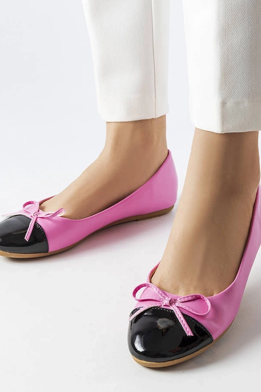 Despins Pink Patent Toe Ballerinas