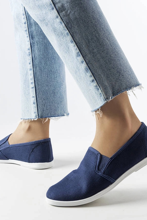 Quincy marineblå sneakers i stof Quincy marineblå sneakers i stof