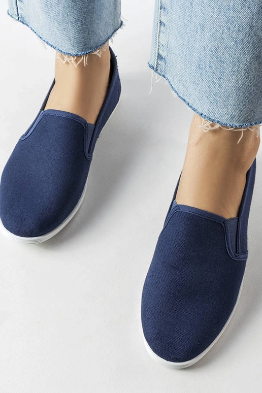 Quincy marineblå sneakers i stof Quincy marineblå sneakers i stof