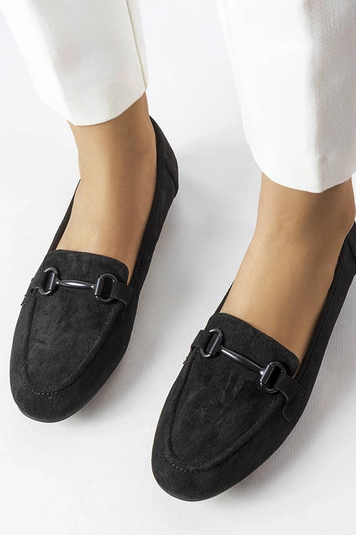 Loafers i sort ruskind til kvinder... Loafers i sort ruskind til kvinder...