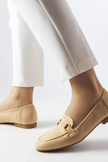 Dameloafers i beige ruskind... 2