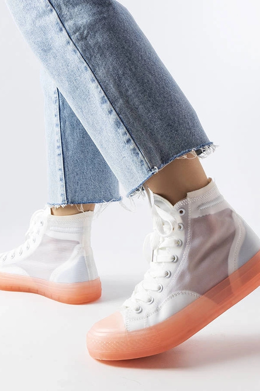 Hvide og lyserøde Nanterre high-top... Hvide og lyserøde Nanterre high-top...