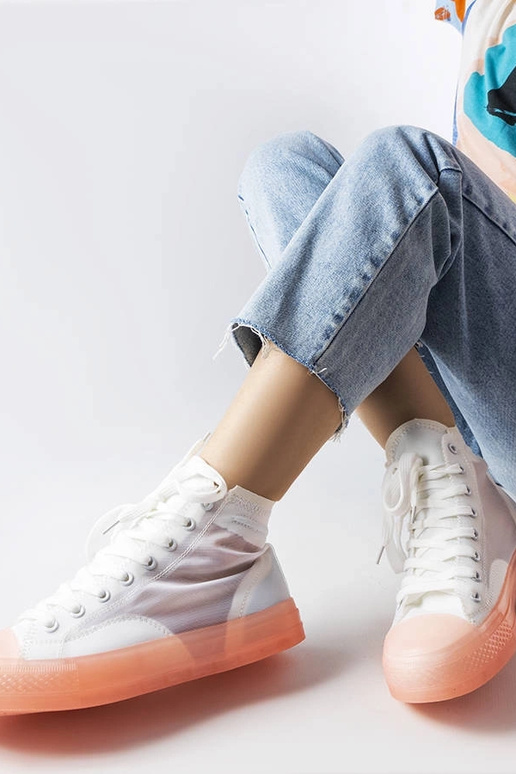 Hvide og lyserøde Nanterre high-top... Hvide og lyserøde Nanterre high-top...