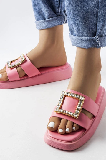 Pink Fusberta zirkon flip-flops