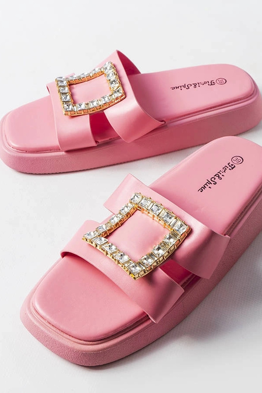 Pink Fusberta zirkon flip-flops