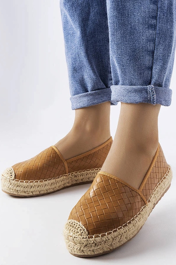 Brune Geoffrey-prægede espadriller