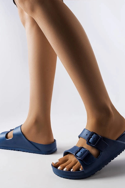 Eugene marineblå gummiflip-flops med...