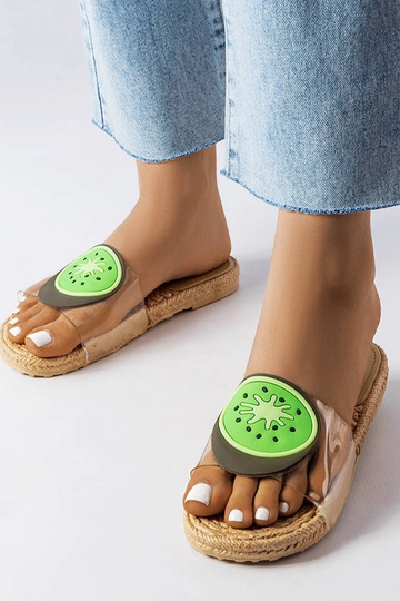 Gennemsigtige kiwi flip flops Foddie