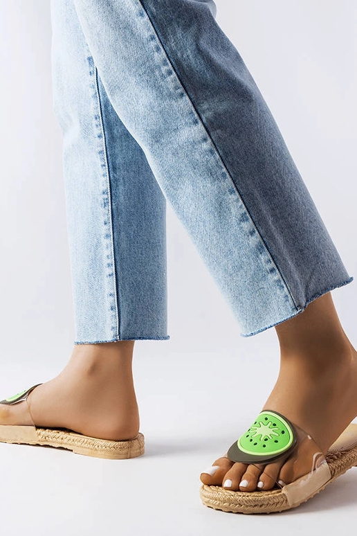 Gennemsigtige kiwi flip flops Foddie