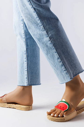 Foddie gennemsigtige vandmelon flip flops 2