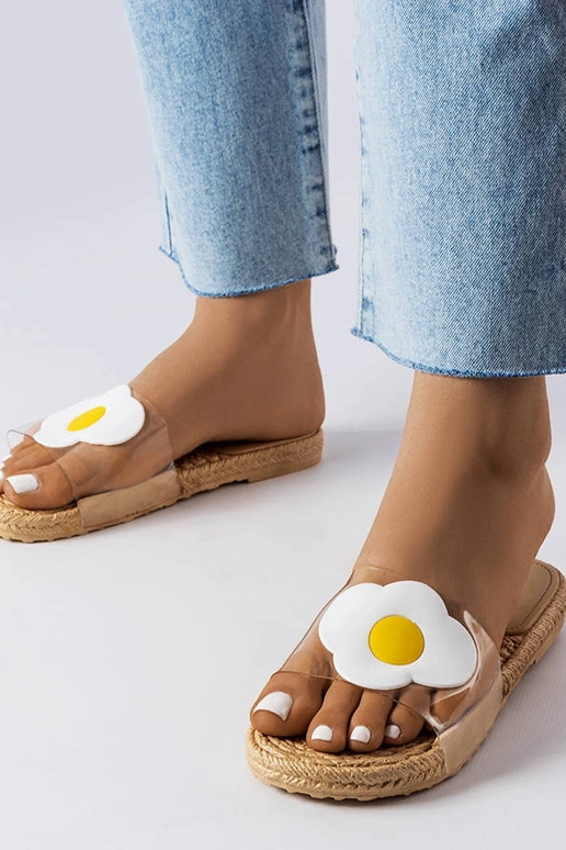 Gennemsigtige Foddie blomsterflip flops