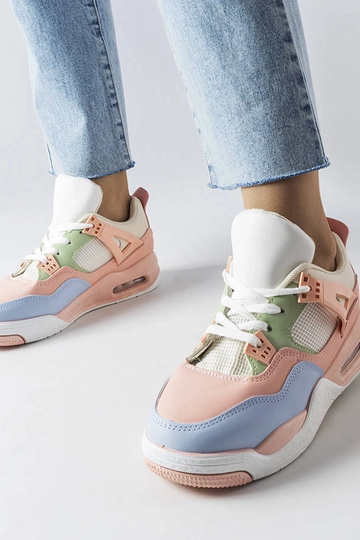 Pink sneakers lavet af kombinerede materialer fra Malas