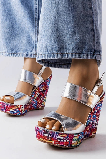 Sølv sandaler med pyntede... 2