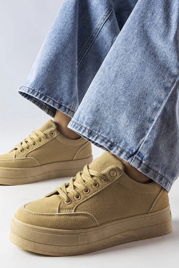 Zandkleurige sportieve... 2