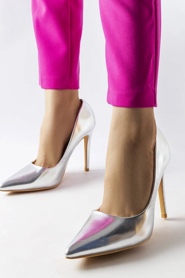 Cabell sølv metalliske hæle