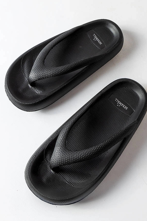 Sorte chunky Modesto flip-flops