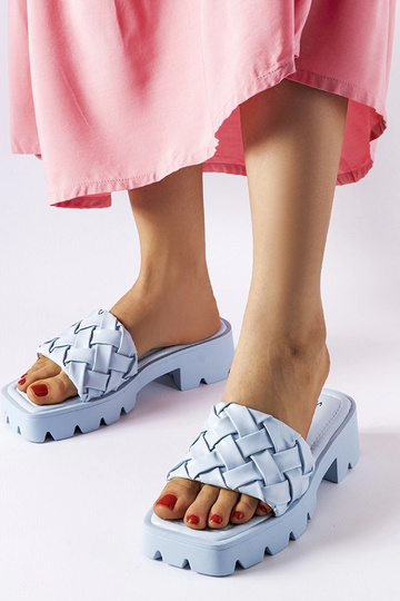 Lora blå traktorsål flip-flops