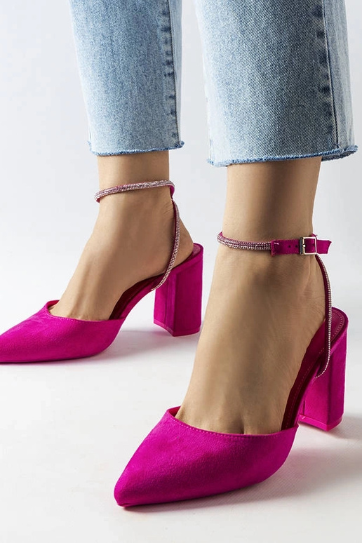 Pink Stella pumps med blokhæl Pink Stella pumps med blokhæl