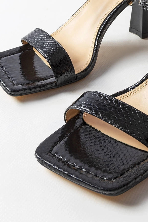 Sorte Amalia højhælede sandaler