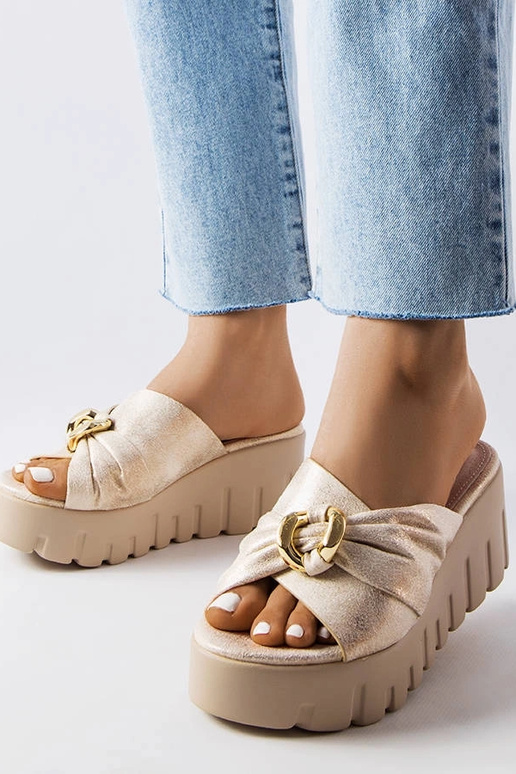 Laura guld sandaler til kvinder