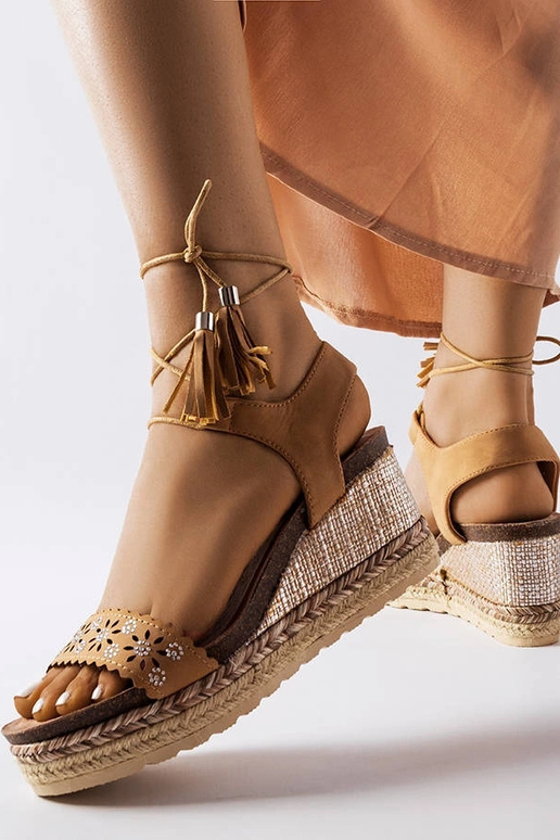 Tahoe Caramel Wedge Espadrilles