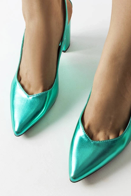 Grønne Wechsler Pumps med åben tå