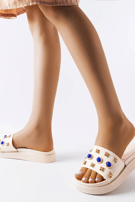 Beige dekorerede Montesarchio flip-flops Beige dekorerede Montesarchio flip-flops