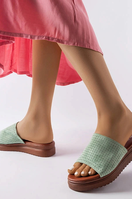 Grønne flip-flops med gennembrudt... Grønne flip-flops med gennembrudt...